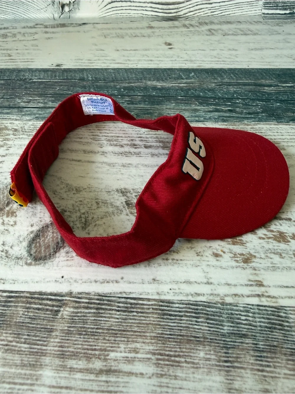 BUILD A BEAR Workshop Red USA Visor HAT & Bow Accessory BABW